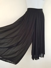 Vintage culottes black sheer - black,