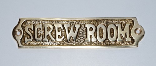 Door sign screw - brass,