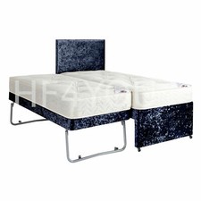 LUXURY 3FT SINGLE GUEST DIVAN BED 3 IN 1 WITH MATTRESS + 20" Matching Headboard