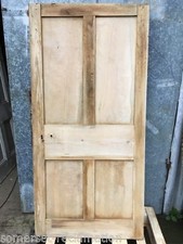 34 5/8x71 5/8” Victorian Stripped Pine 4 Panel 2 Over 2 Short Wide Internal Door