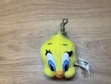 Looney Tunes Tweety Pie Plush Keyring Rare Soft Toy Pram Charm Bag Clip Retro 3D