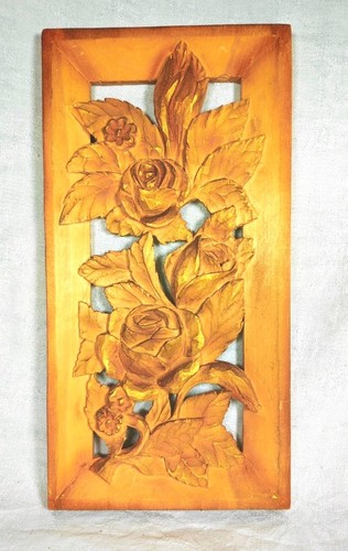 Vintage hand carved wooden - carved,