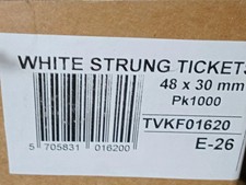 1000 White Strung Tickets 48 x