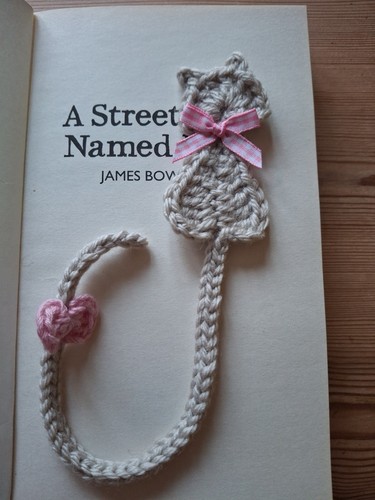 Crochet cat bookmark - crochet,