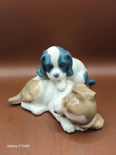 Nao by Lladro Porcelain Figurine Puppies Sleeping Dogs Ornament Spain Handmade