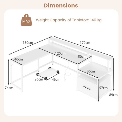Outlet shaped desk home - outlet,