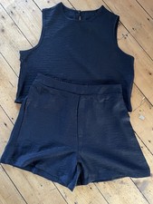 Black co ord vest tank shell