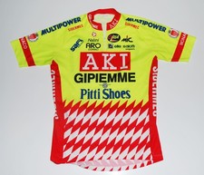 NALINI MONACO TEAM CYCLING SHIRT GIPIEMME AKI 1995 JERSEY RETRO TOP MENS M-L