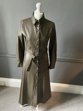 Zara Khaki Shirt Dress Faux