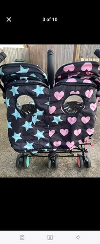 Twin pushchair - ,