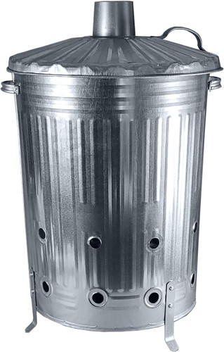 Large steel incinerator - large, bin