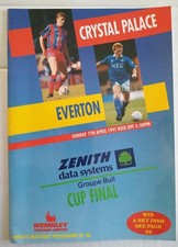 Crystal Palace v Everton  Zenith Data System Cup Final Programme April 1991