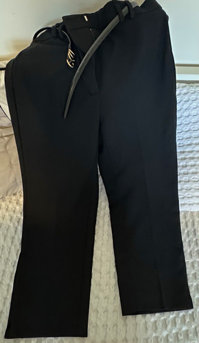 Zara black capri - capri, belted