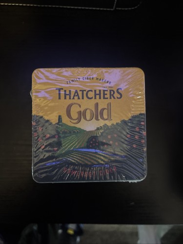 Thatchers gold beer mats - gold,
