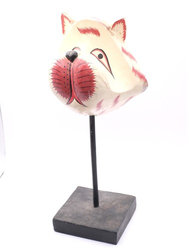 Vintage wooden cat - cat, head