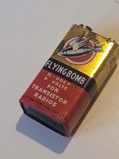 VINTAGE USED Flying Bomb Battery 9V 9 Volt For Transistor Radios