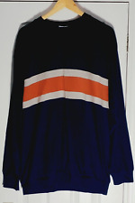 Men's 100% Cotton Pajama's set Navy XL White/Orange stripe