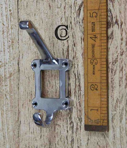 Chrome hat coat hook - hat, with