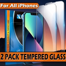 Screen Protector For iPhone 16 15 14 13 12 11 XR XS 6 7 8 Gorilla Tempered Glass