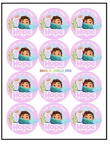 Luca birthday stickers - , (pink)