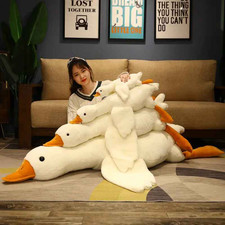 50–130cm Giant Duck Goose Plush Toy Soft Sleeping Pillow Stuffed Doll