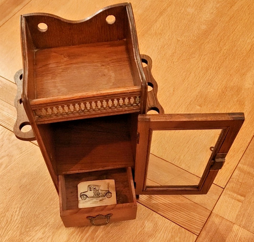 Antique oak smoker pipe - antique, smoker’s