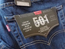 Levi's 501 original fit big E jeans *MEASURES max. 33W x 31.5L* (size 36x32) NEW