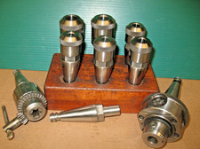 MOORE JIG BORER TOOLING 8PCS 3/8 -2, 1/2 -2, 5/8, 3/4, BORING HEAD JACOBS CHUCK