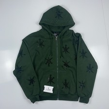 Unknown London Green Rhinestone Hoodie Size Medium