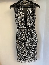 Lipsy Mono Print Bodycon Dress
