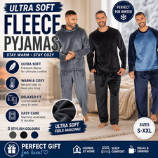 Mens SUPER SOFT Fleece Pyjamas