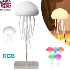 Cute Jellyfish Bedside Lamp Voice Control Type-C Charging LED Ambient Night Lamp