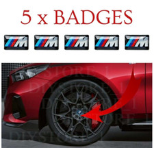 5 X M SPORT PERFORMANCE ALLOY WHEEL BADGE STICKER EMBLEM DECAL BMW 17MM X 9MM