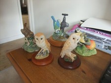 Fabulous Collection Of Border Fine Arts Birds Bluetit, Barn Owls, Wren.