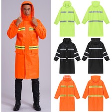 Men Women's Coat Fishing Cape Stripes Raincoat Unisex Jackets Rain Outwear Long