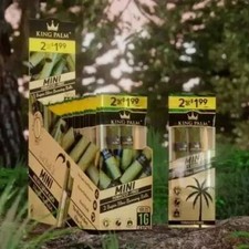 King Palm  - 2-40 Natural Unflavoured Mini Rolls | 1 -20 Packs