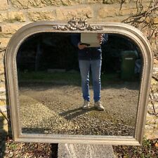 Antique Victorian style silver gilt overmantle mirror