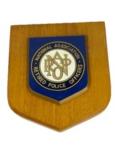 National Association Retired Police Officers Wooden Shield Wall Plaque