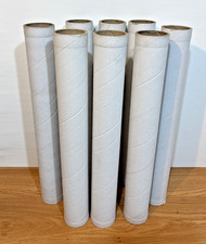 Strong Empty Cardboard Tubes X 8 43.5cm Long -  6cm Diameter Art/Craft Etc.