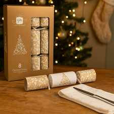 Pack Of 8 Christmas Crackers 12" Eco Friendly No Plastic Dinner Table Decoration