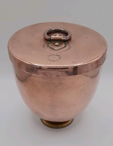 Antique copper ice cream bombe - cream,