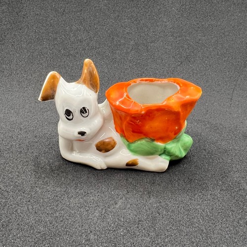 Vintage japan lusterware dog - japan,