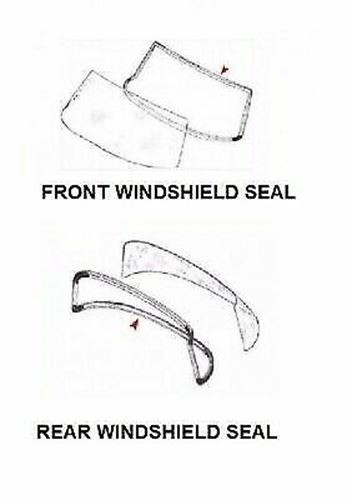 Front and rear rubber window - front,