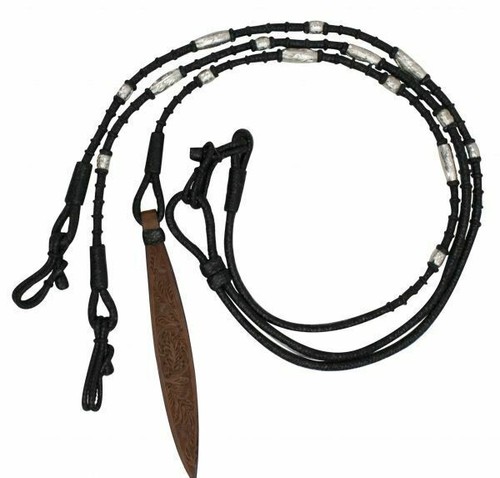 Black braided rawhide - rawhide, romal