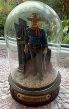 John Wayne Limited Edition Hand-Painted Sculpture Under Glass Dome by TFM