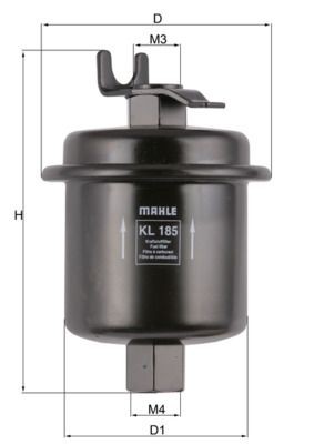 Fuel filter knecht 185 - fuel, kl