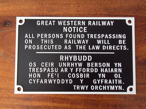 Replica gwr railway trespass - gwr,