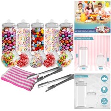 10 Retro Plastic Sweet Jars -
