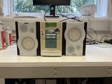 Philips Micro Hi Fi MC-200  CD Cassette & Radio Player Fm Tested And Working