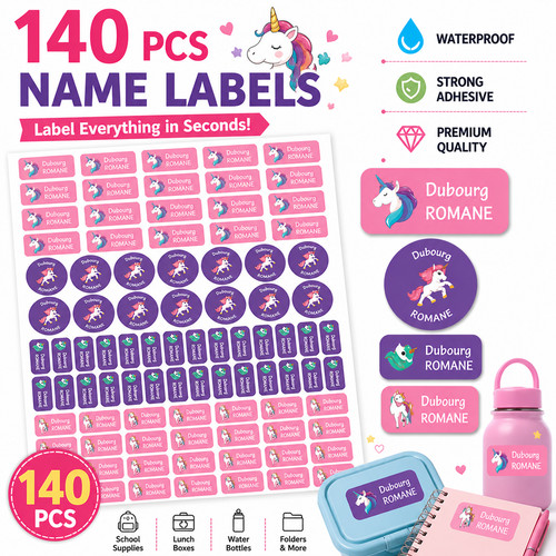 140pcs custom waterproof - custom, name